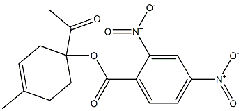 2,4-Dinitrobenzoic acid 1-acetyl-4-methyl-3-cyclohexenyl ester 结构式