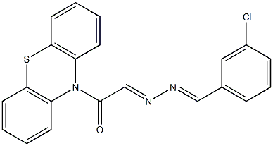 1-(10H-Phenothiazine-10-yl)-2-[2-(3-chlorobenzylidene)hydrazono]ethanone Struktur