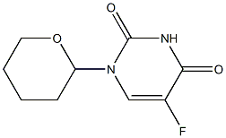1-(テトラヒドロ-2H-ピラン-2-イル)-5-フルオロウラシル 化学構造式