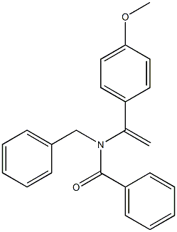 N-ベンジル-N-[1-(4-メトキシフェニル)エテニル]ベンズアミド 化学構造式