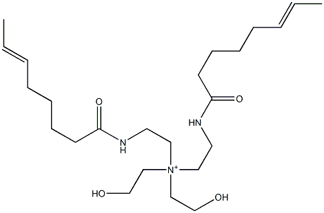 N,N-Bis(2-hydroxyethyl)-2-(6-octenoylamino)-N-[2-(6-octenoylamino)ethyl]ethanaminium Structure