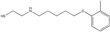 2-[[5-(2-メチルフェノキシ)ペンチル]アミノ]エタンチオール 化学構造式