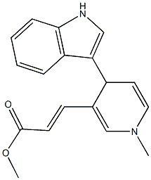 3-[[4-(1H-Indol-3-yl)-1,4-dihydro-1-methylpyridin]-3-yl]acrylic acid methyl ester Struktur