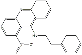 9-(2-フェニルエチルアミノ)-1-ニトロアクリジン 化学構造式