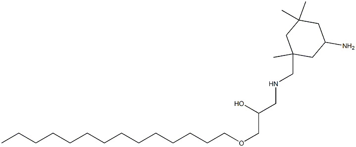 3-[[N-(2-Hydroxy-3-tetradecyloxypropyl)amino]methyl]-3,5,5-trimethylcyclohexylamine Structure