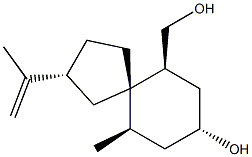 (2R,5S,6S,8R,10R)-8-Hydroxy-10-methyl-2-(1-methylethenyl)spiro[4.5]decane-6-methanol Struktur