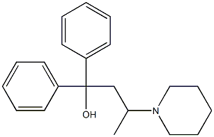 1,1-Diphenyl-3-piperidino-1-butanol 结构式