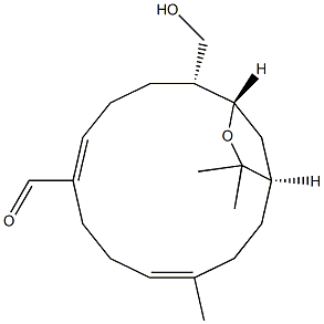 [1R,4Z,8E,12R,13S,(-)]-12-(Hydroxymethyl)-4,15,15-trimethyl-14-oxabicyclo[11.2.1]hexadeca-4,8-diene-8-carbaldehyde