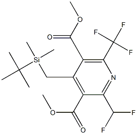 4-[(tert-Butyldimethylsilyl)methyl]-2-(difluoromethyl)-6-(trifluoromethyl)pyridine-3,5-dicarboxylic acid dimethyl ester|