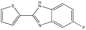 5-Fluoro-2-(thiophen-2-yl)-1H-benzimidazole,,结构式