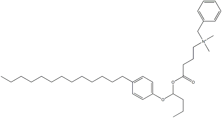 N,N-Dimethyl-N-benzyl-N-[3-[[1-(4-tridecylphenyloxy)butyl]oxycarbonyl]propyl]aminium Structure