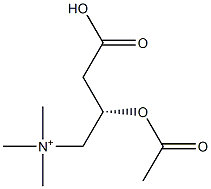 (S)-2-(Acetyloxy)-3-carboxy-N,N,N-trimethyl-1-propanaminium Struktur
