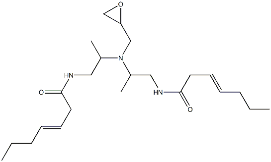 N,N'-[(Oxiran-2-ylmethylimino)bis(2-methyl-2,1-ethanediyl)]bis(3-heptenamide)|