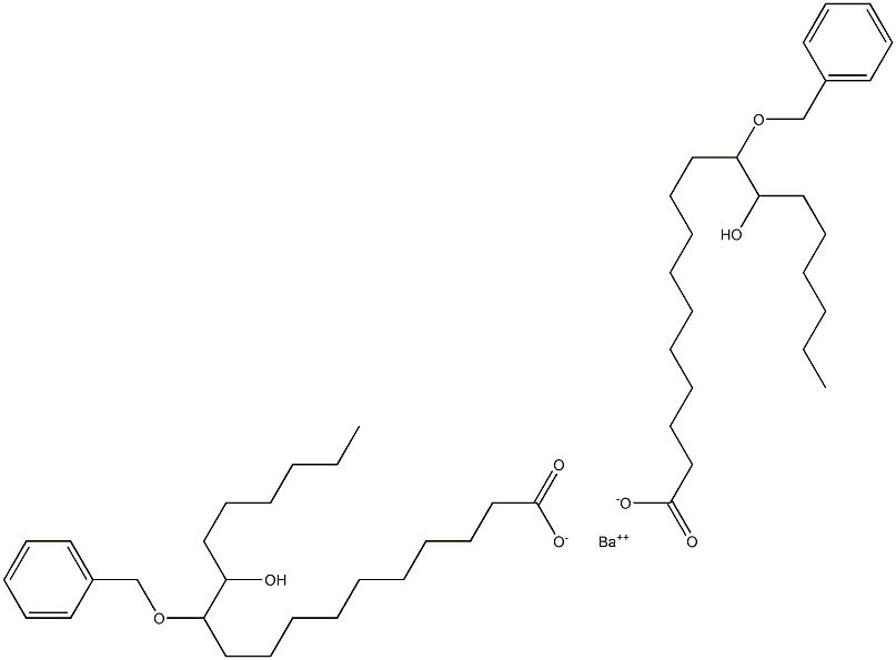 Bis(11-benzyloxy-12-hydroxystearic acid)barium salt Struktur