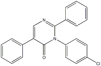 2,5-Diphenyl-3-(4-chlorophenyl)pyrimidin-4(3H)-one,,结构式