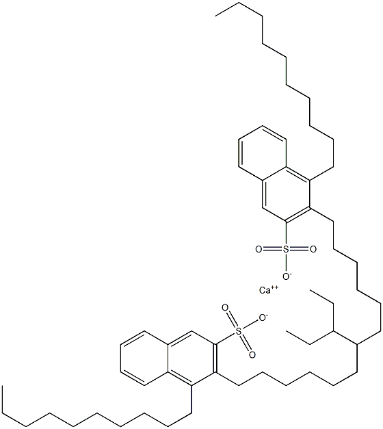 Bis(3,4-didecyl-2-naphthalenesulfonic acid)calcium salt 结构式