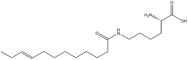 N6-(9-Dodecenoyl)lysine Structure