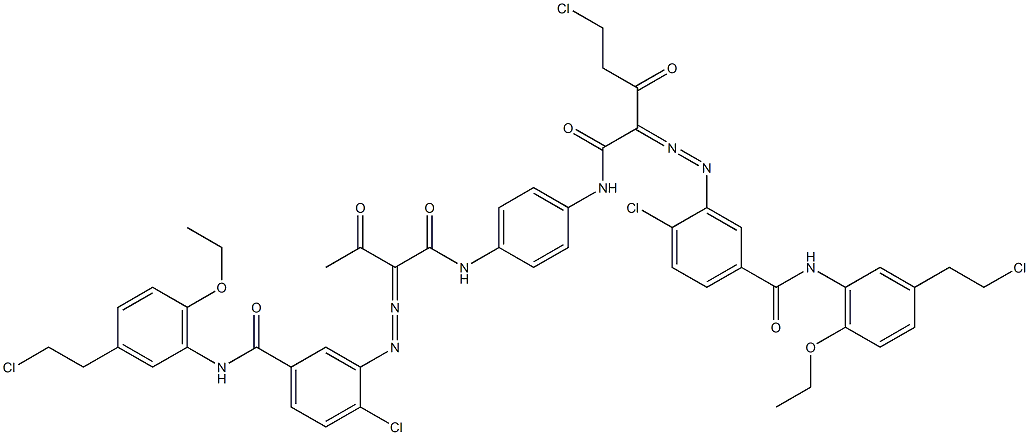 3,3'-[2-(Chloromethyl)-1,4-phenylenebis[iminocarbonyl(acetylmethylene)azo]]bis[N-[3-(2-chloroethyl)-6-ethoxyphenyl]-4-chlorobenzamide]|