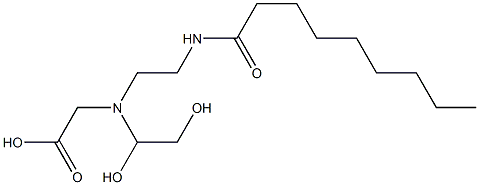 N-(1,2-Dihydroxyethyl)-N-[2-(nonanoylamino)ethyl]aminoacetic acid,,结构式