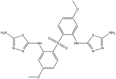 [(5-Amino-1,3,4-thiadiazol-2-yl)amino](4-methoxyphenyl) sulfone 结构式