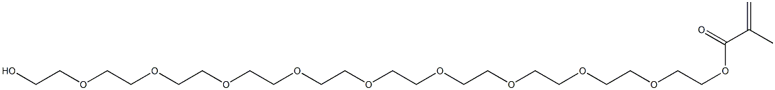 Methacrylic acid 29-hydroxy-3,6,9,12,15,18,21,24,27-nonaoxanonacosane-1-yl ester Struktur