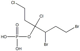 りん酸水素(1,3-ジブロモプロピル)(1,3-ジクロロプロピル) 化学構造式