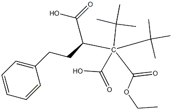 (2R)-4-Phenylbutane-1,1,2-tricarboxylic acid 1,1-ditert-butyl 2-ethyl ester Struktur