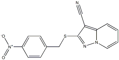 2-[[(4-Nitrophenyl)methyl]thio]-pyrazolo[1,5-a]pyridine-3-carbonitrile,,结构式