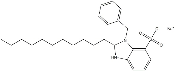 1-Benzyl-2,3-dihydro-2-undecyl-1H-benzimidazole-7-sulfonic acid sodium salt Structure