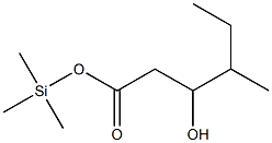 4-Methyl-3-hydroxyhexanoic acid (trimethylsilyl) ester Structure