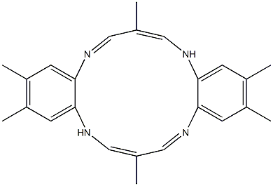 9,18-Dihydro-2,3,7,11,12,16-hexamethyldibenzo[b,i][1,4,8,11]tetraazacyclotetradecine Structure