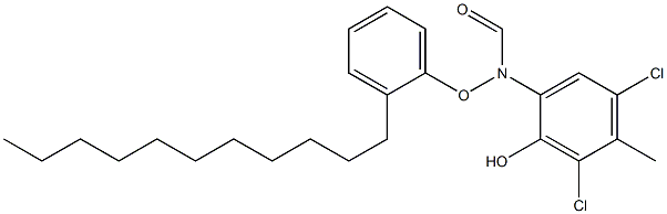 2-(2-Undecylphenoxyformylamino)-4,6-dichloro-5-methylphenol Struktur