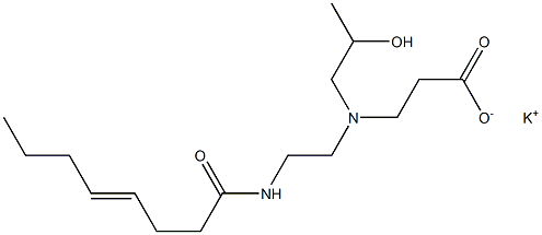 3-[N-(2-Hydroxypropyl)-N-[2-(4-octenoylamino)ethyl]amino]propionic acid potassium salt Structure