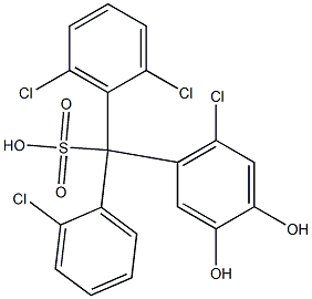 (2-Chlorophenyl)(2,6-dichlorophenyl)(6-chloro-3,4-dihydroxyphenyl)methanesulfonic acid