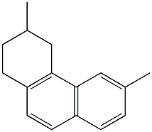 1,2,3,4-テトラヒドロ-3,6-ジメチルフェナントレン 化学構造式