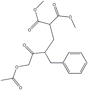 2-(2-Benzyl-3-oxo-4-acetoxybutyl)propanedioic acid dimethyl ester Structure