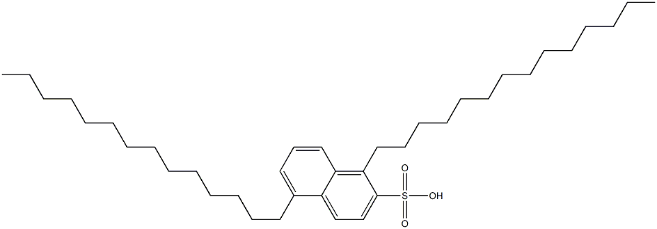 1,5-Ditetradecyl-2-naphthalenesulfonic acid Structure