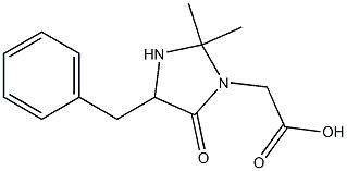 2-(2,2-Dimethyl-4-oxo-5-benzylimidazolidin-3-yl)acetic acid,,结构式