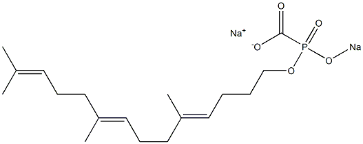 [[[(4E,8E)-5,9,13-Trimethyltetradeca-4,8,12-trienyl]oxy]sodiooxyphosphinyl]formic acid sodium salt