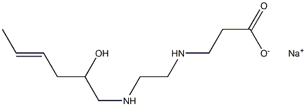 3-[N-[2-[N-(2-Hydroxy-4-hexenyl)amino]ethyl]amino]propionic acid sodium salt Structure