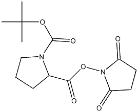 1-(tert-Butyloxycarbonyl)-2-pyrrolidinecarboxylic acid 2,5-dioxo-1-pyrrolidinyl ester Structure