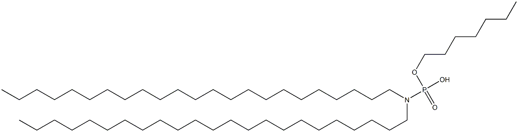 N,N-ジトリコシルアミドりん酸水素ヘプチル 化学構造式