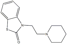 3-[2-(1-ピペリジニル)エチル]ベンゾチアゾール-2(3H)-オン 化学構造式