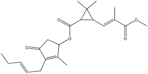 3-(3-Methoxy-2-methyl-3-oxo-1-propen-1-yl)-2,2-dimethylcyclopropanecarboxylic acid 2-methyl-4-oxo-3-(2-pentenyl)-2-cyclopenten-1-yl ester