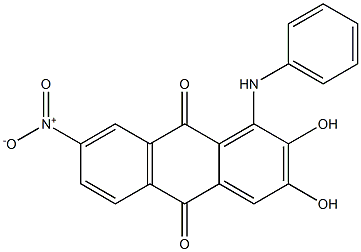 1-Anilino-2,3-dihydroxy-7-nitroanthraquinone Struktur