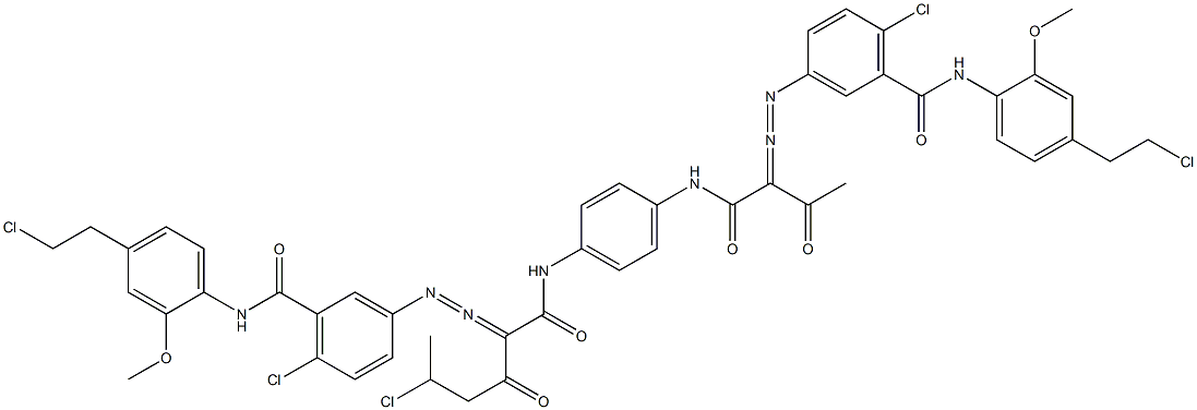 3,3'-[2-(1-Chloroethyl)-1,4-phenylenebis[iminocarbonyl(acetylmethylene)azo]]bis[N-[4-(2-chloroethyl)-2-methoxyphenyl]-6-chlorobenzamide]