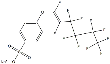 4-Perfluorohexenyloxybenzenesulfonic acid sodium Struktur