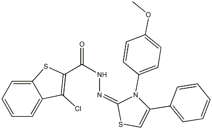  3-Chloro-N'-[(3-(4-methoxyphenyl)-4-phenyl-2,3-dihydrothiazol)-2-ylidene]benzo[b]thiophene-2-carbohydrazide