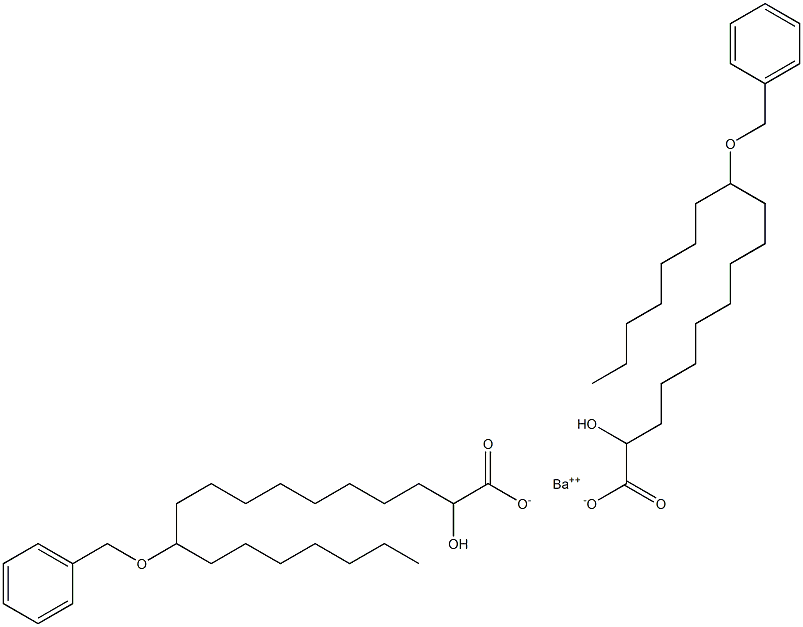 Bis(11-benzyloxy-2-hydroxystearic acid)barium salt Structure