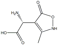 (R)-2-[(3-メチル-2,5-ジヒドロ-5-オキソイソオキサゾール)-4-イル]-2-アミノ酢酸 化学構造式